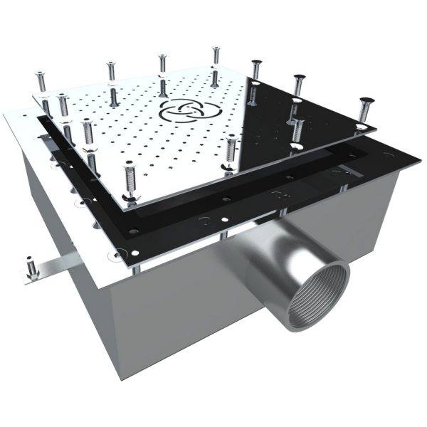 Gejzer powietrzny Aquaviva AISI 304 (400х400 mm) do basenu foliowego 2", kwadratowy