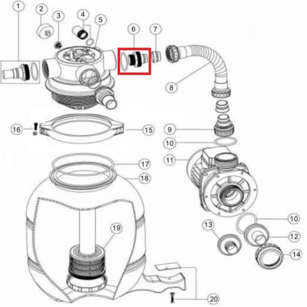 Adapter Emaux do FSP z pierścieniem uszczelniającym (89030204)