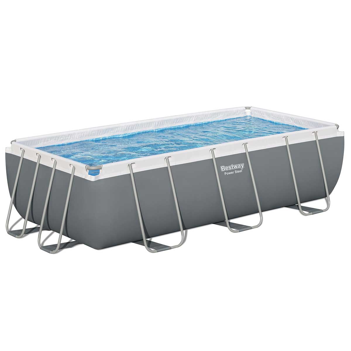 Basen stelażowy prostokątny Bestway 56441 z filtrem wkładowym, drabinką, termometrem i dozownikiem w zestawie - obrazek 2