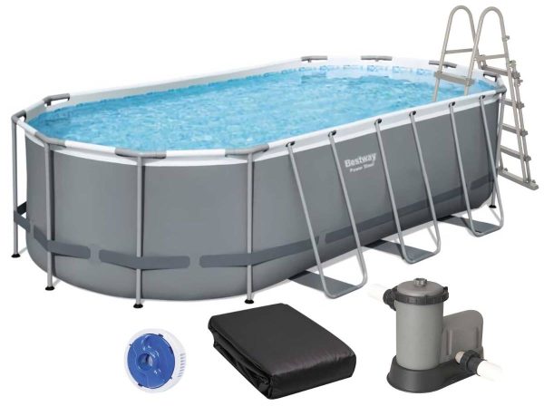 Basen stelażowy Bestway 56710 (549х274х122 cm) z filtrem wkładowym, drabinką i pokrywą