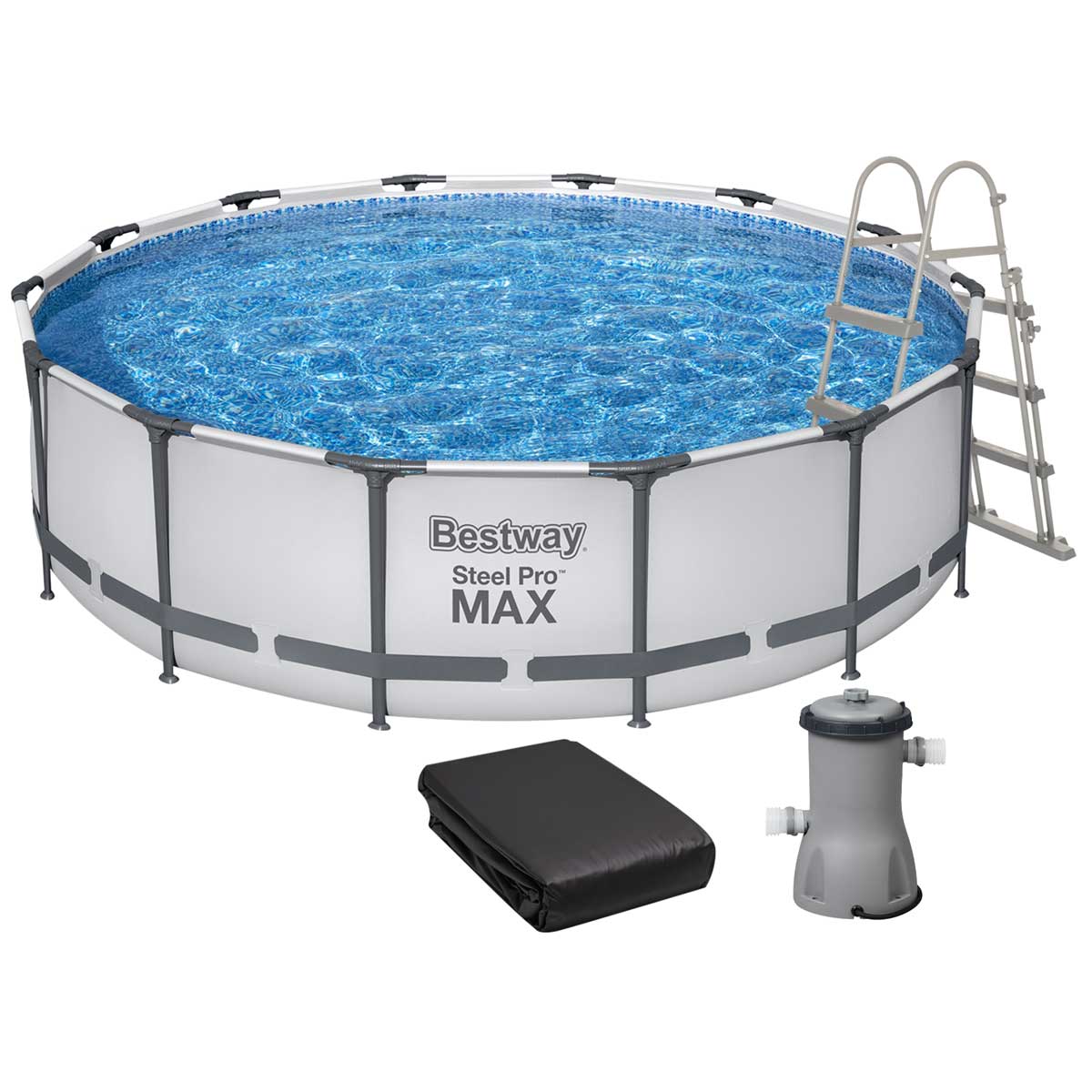 Basen stelażowy Bestway 56950 (427х107 cm) z filtrem wkładowym, drabinką i pokrywą - obrazek 2