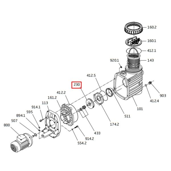 Wirnik pompy Speck BADU ТОР ІІ/8 / Magna 8 (292.1123.028)