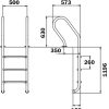 Drabinka do basenu Flexinox Mixta Electropolished (4 stopnie), AISI-316L - obrazek 2