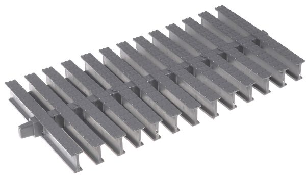 Kratka przelewowa do basenu Aquaviva KP HKE01-G Classik z połączeniem centralnym 145x22 mm (szara)