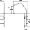Drabinka do basenu Flexinox Overflow Special (5 stopni), AISI-316L - obrazek 2
