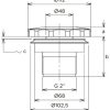 Dysza ścienna Flexinox 87198042 (4.5 m3/h) do folii, 2" - obrazek 2