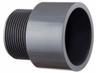 Mufa PVC Astore 1RAL375H00 z gwintem zewnętrznym, d75х2 1/2"