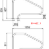 Poręcz basenowa Flexinox 87168019 do schodów rzymskich FX-01 (1255 mm, kotwa, AISI-316L) - obrazek 2