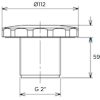 Dysza ścienna Flexinox 87198022 (4.5 m3/h) do betonu, 2" - obrazek 2