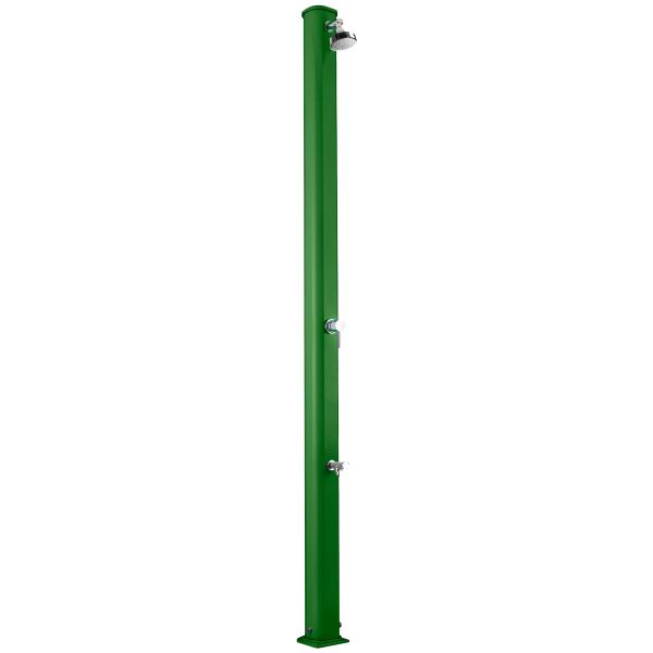 Prysznic solarny Aquaviva Jolly S aluminium z kranikiem do mycia stóp, zielony A620/6016, 22 l