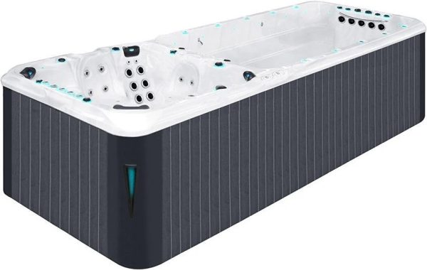 Jacuzzi z hydromasażem Passion Spas Vitality (708x225x126 cm), srebrno-biały
