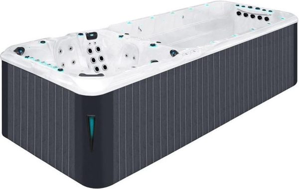 Jacuzzi z hydromasażem Passion Spas Vitality Deep (708x225x155 cm), srebrno-biały