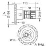 Dysza rotująca do hydromasażu Emaux EM0018 - obrazek 2