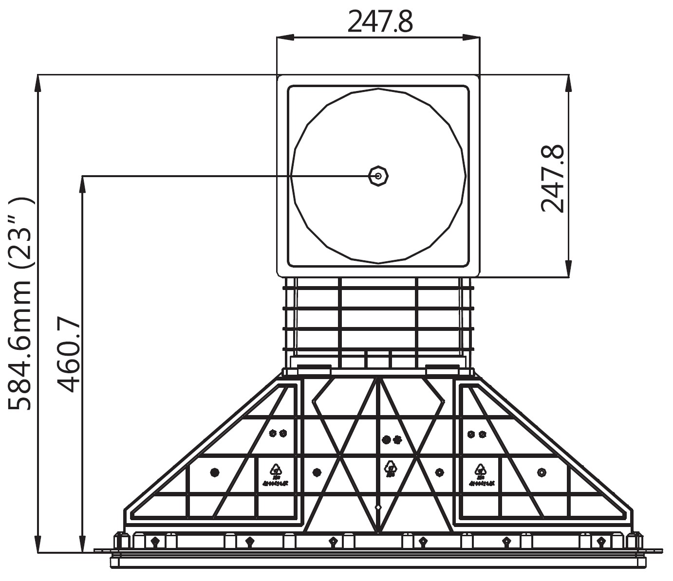 Skimmer do basenów foliowych Emaux EM0180-SV MIRROR, wstawki mosiężne - obrazek 3
