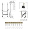 Drabinka do basenu Emaux Muro NMU415-SR (4 stopnie), AISI-304 - obrazek 2
