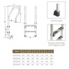 Drabinka do basenu Emaux Mixta NSF215-SR (2 stopnie), AISI-304 - obrazek 2
