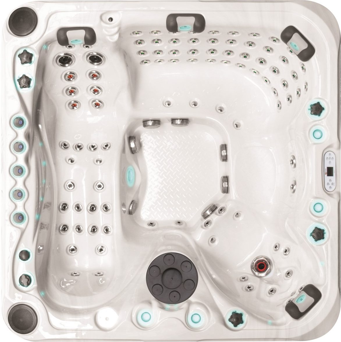 Jacuzzi z hydromasażem Passion Spas Felicity Mighty Wave (230x230x91 cm), srebrno-biały - obrazek 2