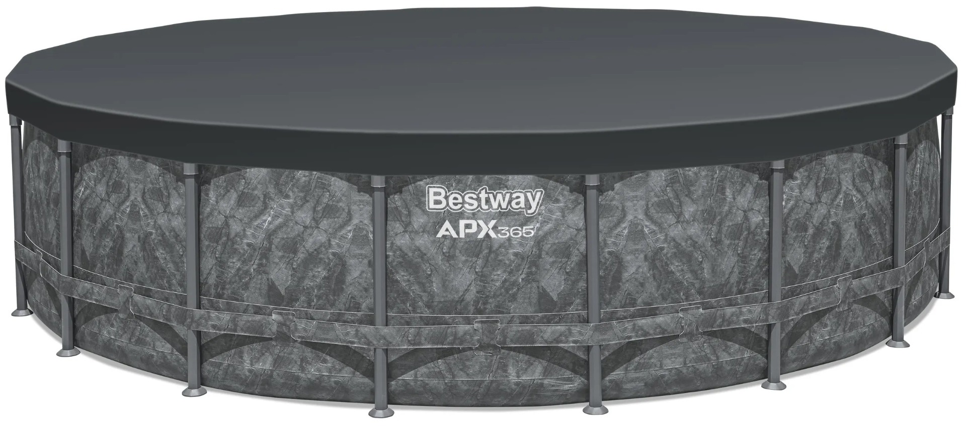 Basen stelażowy Bestway Grey 561KE z filtrem piaskowym, pokrywą, drabinką, piaskiem kwarcowym i dozownikiem w zestawie - obrazek 3