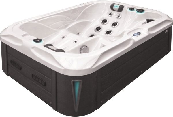 Jacuzzi z hydromasażem Passion Spas Indulgence (214х143х63 cm), srebrno-biały