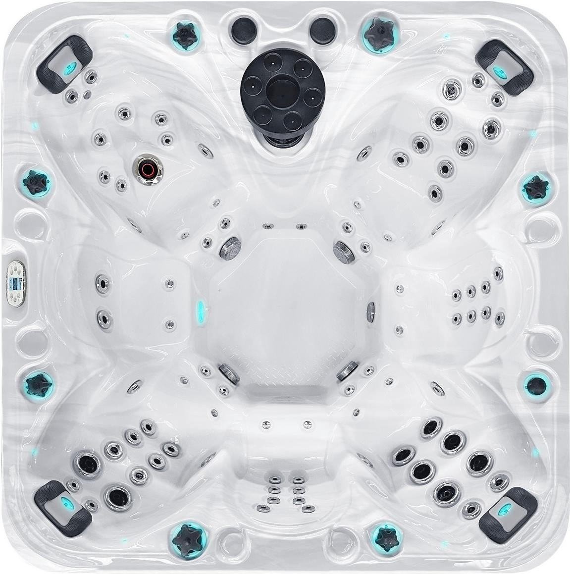 Jacuzzi z hydromasażem Passion Spas Joy (225х225х91 cm), srebrno-biały - obrazek 2