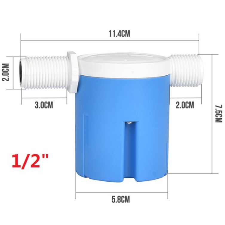 Zawór pływakowy Aquaviva wewnętrzny, poziomy (1/2") - obrazek 2