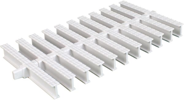 Kratka przelewowa do basenu Aquaviva KP HKE01 Classik z połączeniem centralnym 145x22 mm (biała)