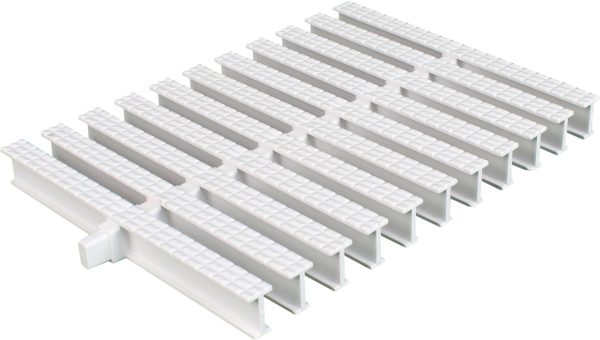 Kratka przelewowa do basenu Aquaviva KP HKE02 Classik z połączeniem centralnym 195x22 mm (biała)