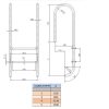 Drabinka do basenu Kripsol Muro MI 4.D (4 ​​stopnie), AISI-304 - obrazek 3
