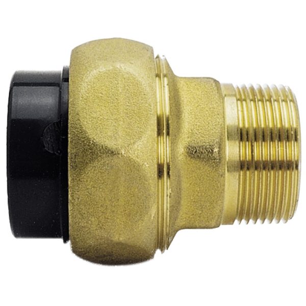 Mufa składana PVC/mosiądz Praher przejściowa z gwintem zewnętrznym, d50x1-1/2"