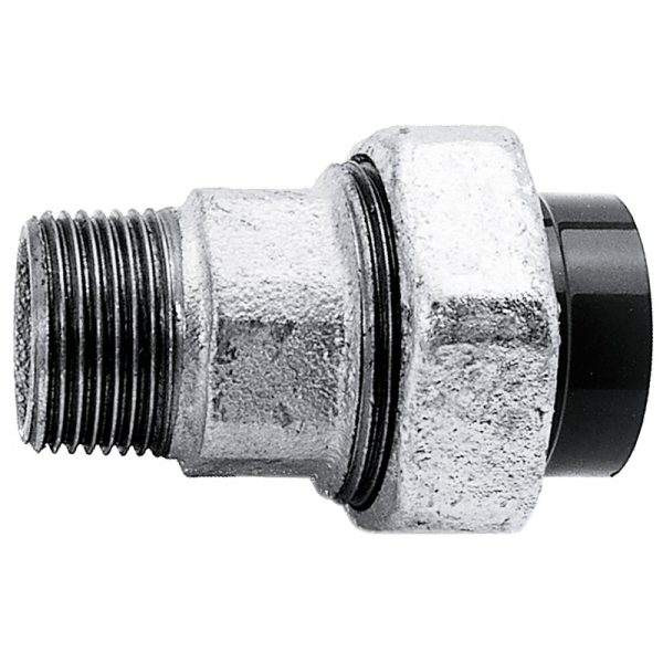 Mufa składana PVC/stal Praher przejściowa z gwintem zewnętrznym, d50x1-1/2"