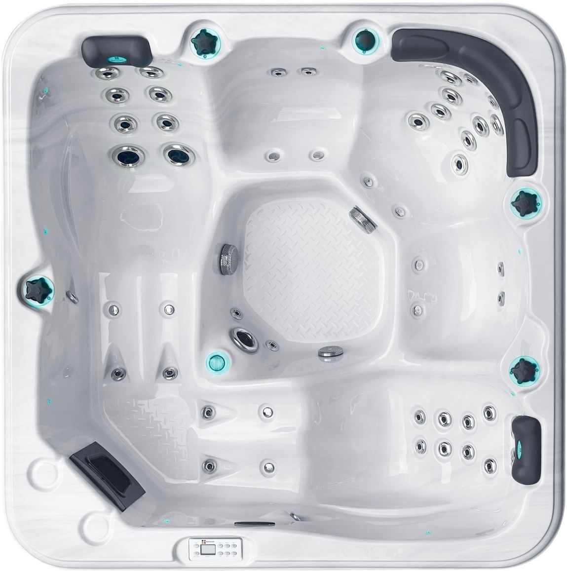 Jacuzzi z hydromasażem Passion Spas Relax (204х204х85 cm), srebrno-biały - obrazek 2