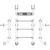 Drabinka do basenu Emaux BHL315-SR (3 stopnie), AISI-304 - obrazek 3