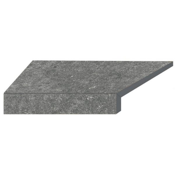 Narożny element typu L płytki basenowej brzegowej Aquaviva Stellar Grey, 600x345x50 (20) mm (lewy/45°)