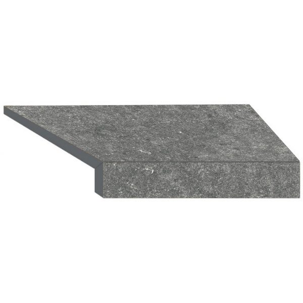 Narożny element typu L płytki basenowej brzegowej Aquaviva Stellar Grey, 600x345x50 (20) mm (prawy/45°)