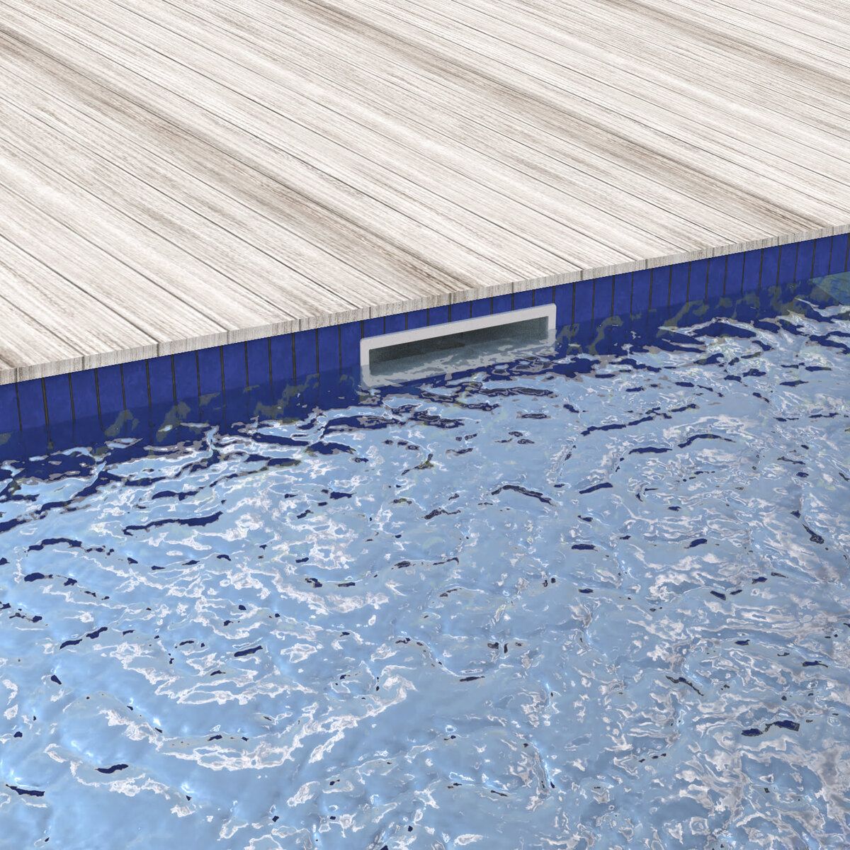 Skimmer do basenów foliowych Emaux EM0180-SV MIRROR, wstawki mosiężne - obrazek 2