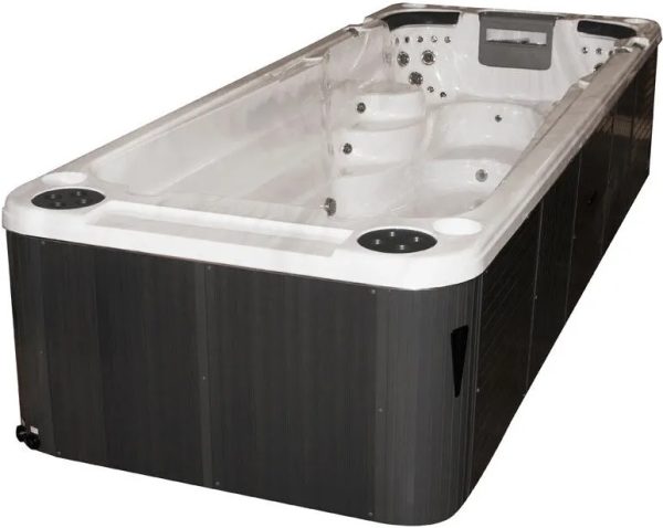 Jacuzzi z hydromasażem Passion Spas Aquatic 2 (600x228x126 cm), srebrno-biały